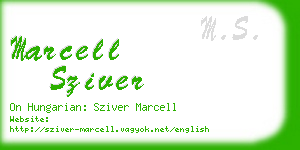 marcell sziver business card